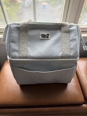 Light Blue Insulated Tote Bag